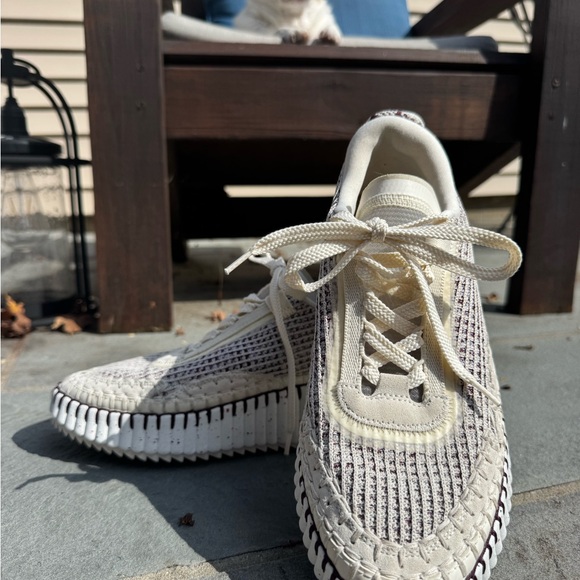 Chloe Nama Sneakers in cream/beige/burgundy - Picture 1 of 10